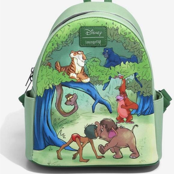 Loungefly Disney The Jungle Book 55th Anniversary Mini Backpack Green - Picture 1 of 16